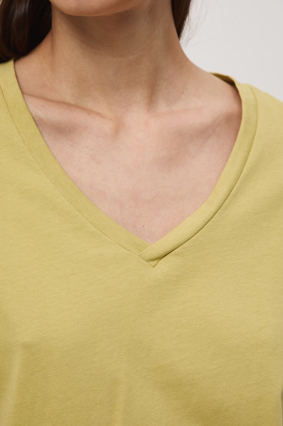 t-shirt damski bawełniany RS26-TSD052 zielony