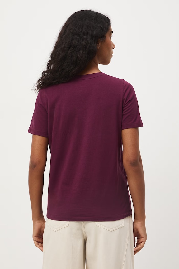 Odzież T-shirt damski bawełniany RS26-TSD052 bordowy