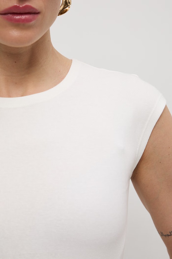 T-shirt damski RS26-TSD053 beżowy