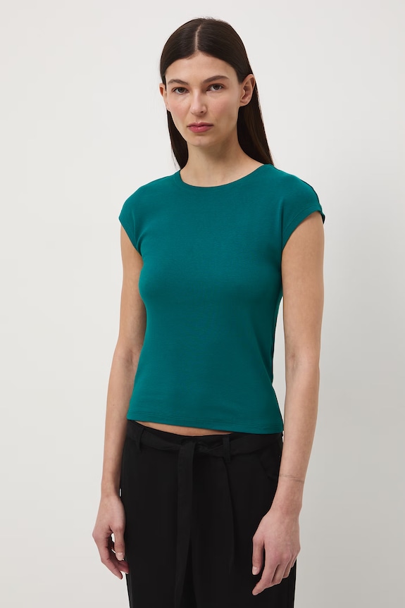 T-shirt damski turkusowy RS26-TSD053
