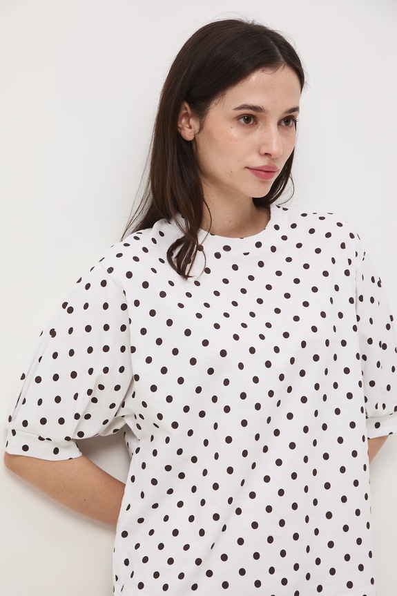 T-shirt damski bawełniany RS26-TSD071 beżowy