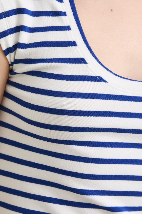 T-shirt damski z modalem w paski RS26-TSD090