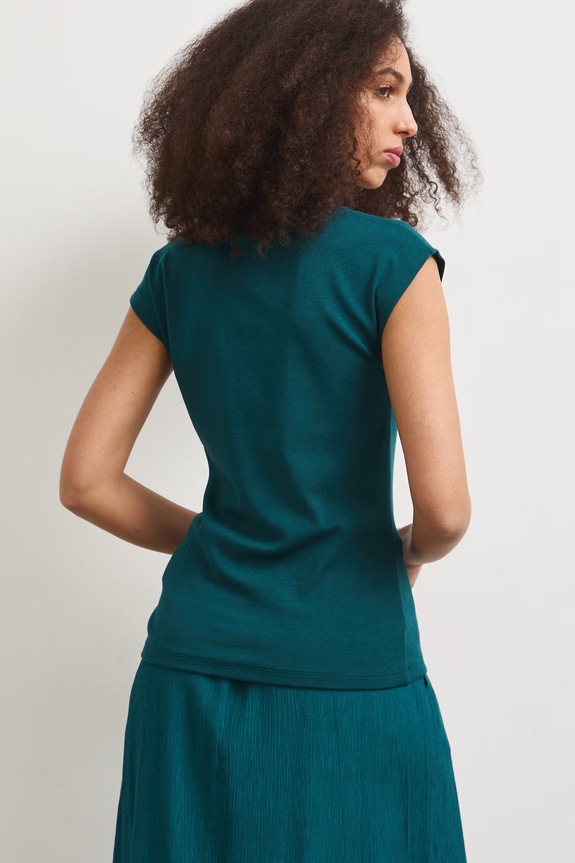 Oblečenie Tričko dámske s modalom RS26-TSD090 tyrkysová