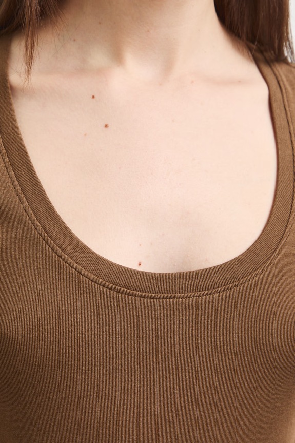 Tričko dámske s modalom RS26-TSD090 hnedá