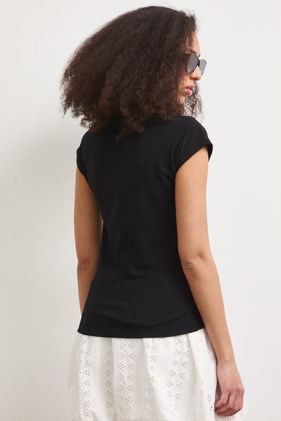 Odzież T-shirt damski z modalem RS26-TSD090 czarny