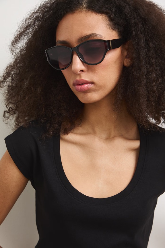 T-shirt damski z modalem czarny RS26-TSD090