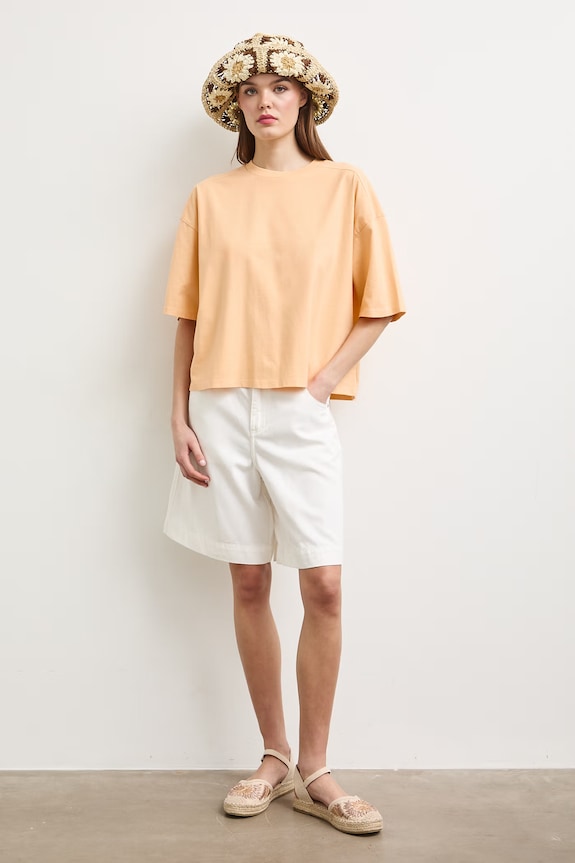 Medicine T-shirt oversize damski bawełniany pomarańczowy RS26-TSD0A0