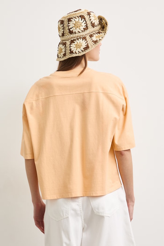 Odzież Medicine T-shirt oversize damski bawełniany RS26-TSD0A0 pomarańczowy