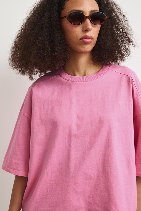 Medicine T-shirt oversize damski bawełniany różowy RS26-TSD0A0