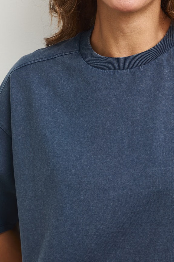 Medicine T-shirt oversize damski bawełniany RS26-TSD0A0 granatowy