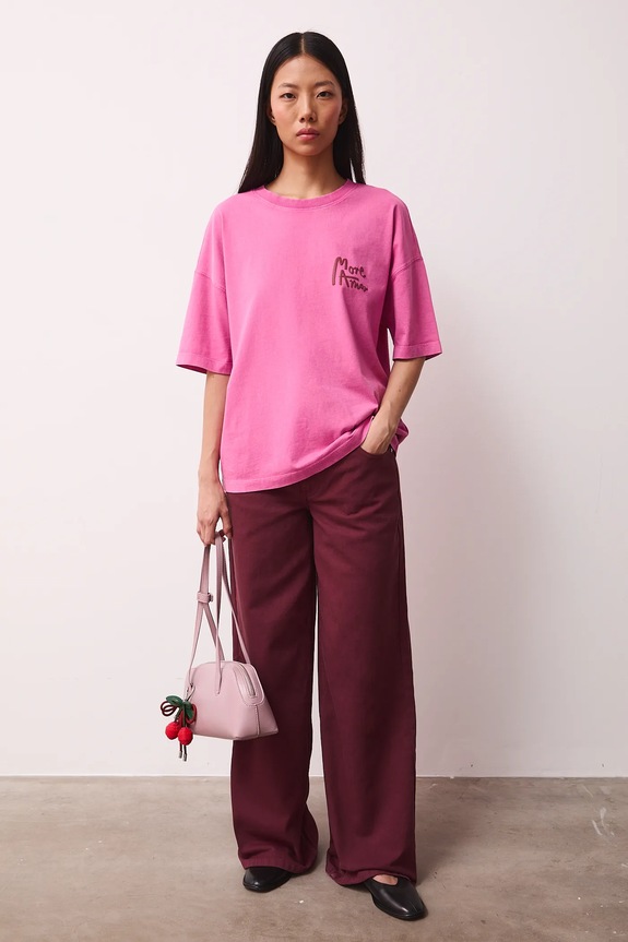 Bavlnené tričko dámske z kolekcie Valentine’s Day RS26-TSD282 ružová RS26