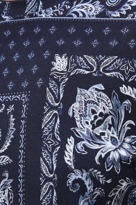 Tričko dámské se vzorem a viskózou RS26-TSD302 námořnická modř