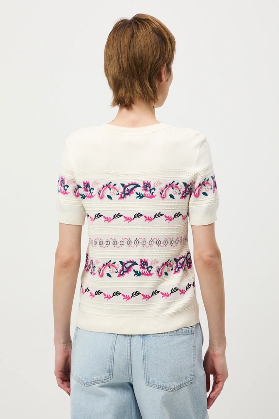 Oblečení Tričko dámské žakárová tkanina, se vzorem RS26-TSD305 béžová