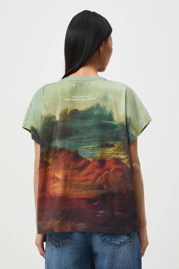 Odzież T-shirt bawełniany damski z okazji Dnia Kota RS26-TSD354 szary