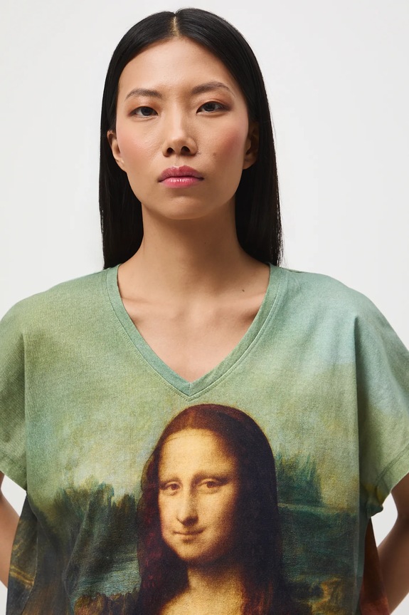 T-shirt bawełniany damski z okazji Dnia Kota szary RS26-TSD354