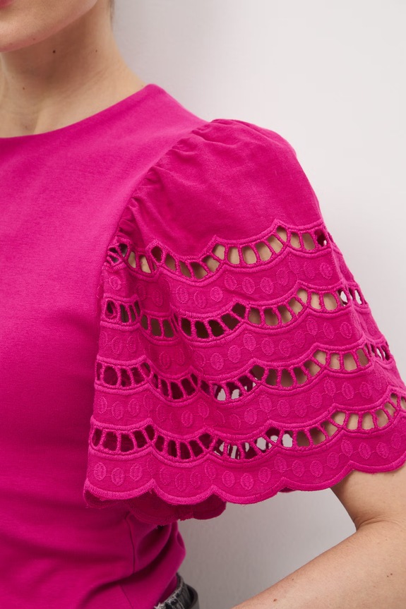 T-shirt bawełniany damski z elastanem gładki RS26-TSD401