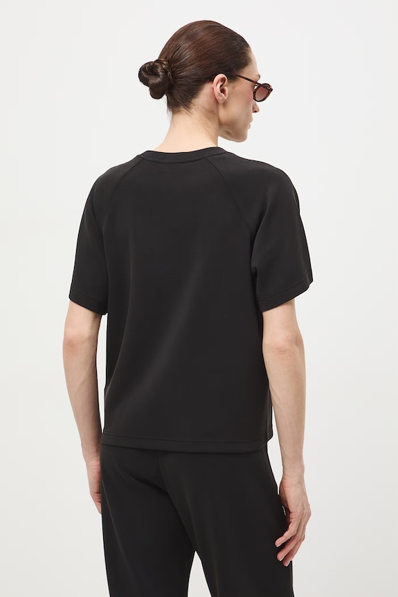 Odzież T-shirt damski interlock z modalem gładki RS26-TSD402 czarny