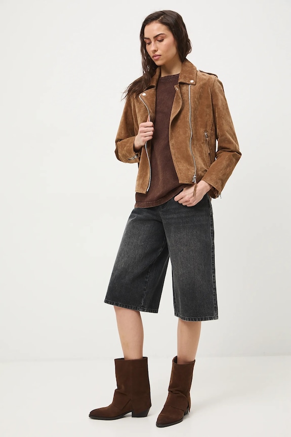 Odzież Medicine t-shirt oversize damski bawełniany RS26-TSD450 brązowy