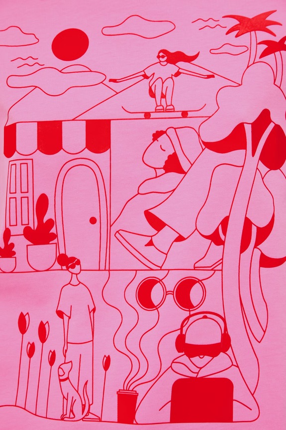 Oversize tričko dámské bavlněné by Marcela Wokan, Graphics Series RS26-TSD452