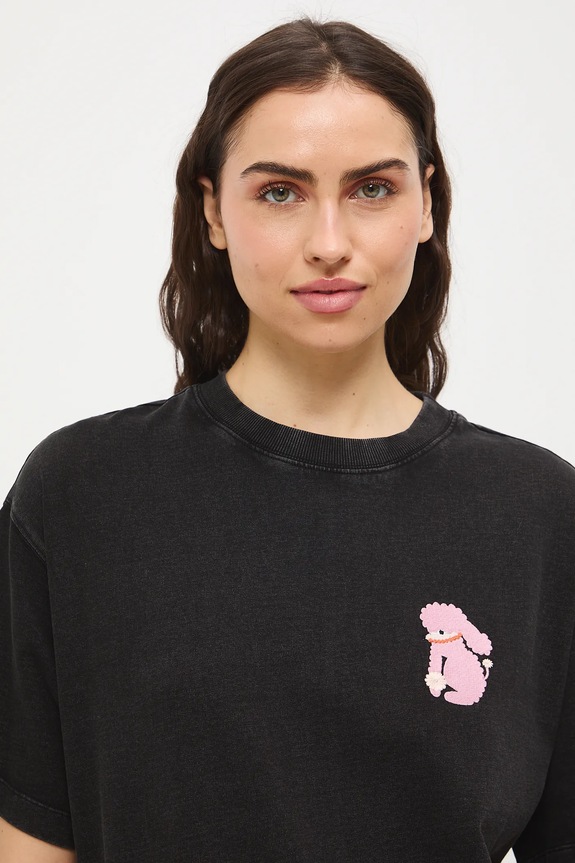 Medicine tricou oversized pentru femei, din bumbac RS26-TSD454 gri