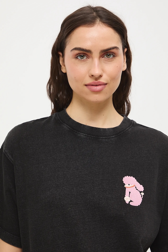Medicine tricou oversized pentru femei, din bumbac RS26-TSD454 gri