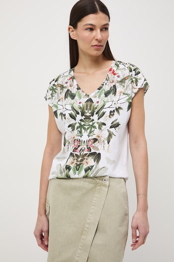T-shirt damski bawełniany biały RS26-TSD500