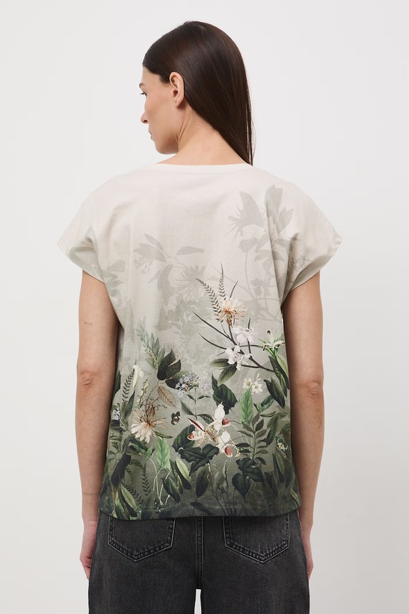 Odzież T-shirt damski bawełniany RS26-TSD500 beżowy