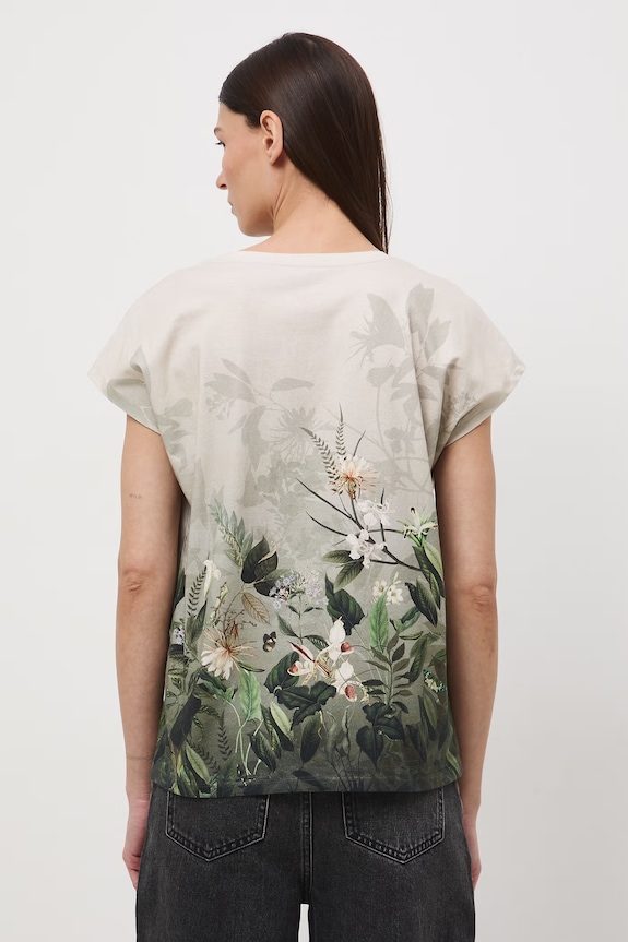 Odzież T-shirt damski bawełniany RS26-TSD500 beżowy