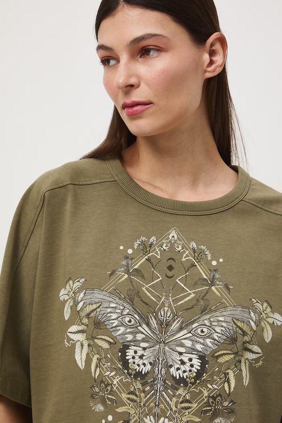 T-shirt damski bawełniany zielony RS26-TSD503