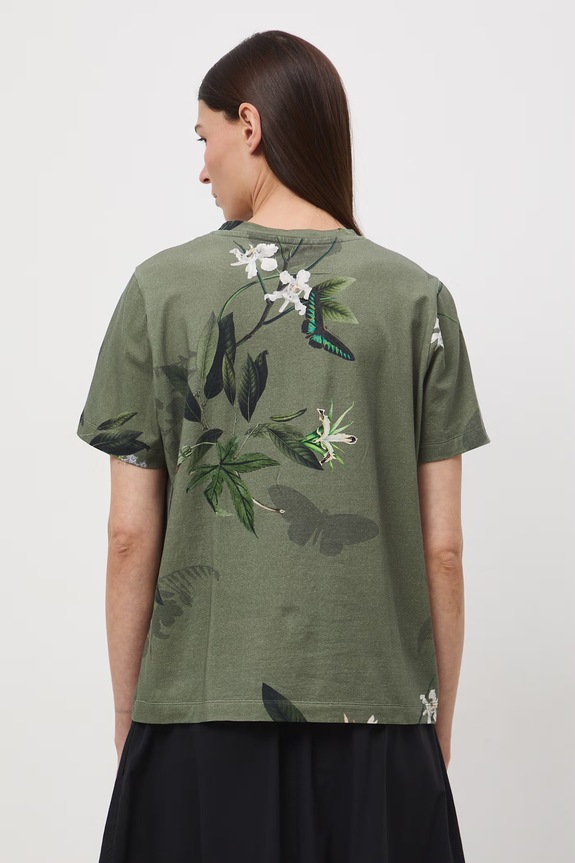 Odzież T-shirt damski bawełniany z elastanem RS26-TSD504 zielony