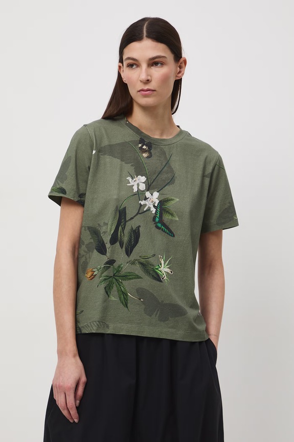 T-shirt damski bawełniany z elastanem zielony RS26-TSD504