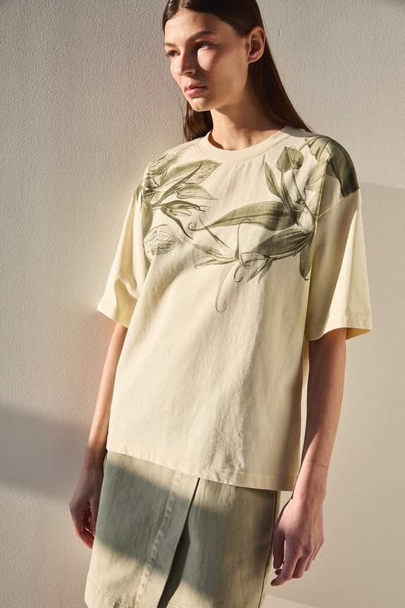 Medicine t-shirt oversize damski bawełniany żółty RS26-TSD507