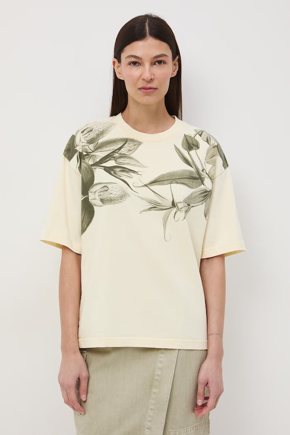 Medicine t-shirt oversize damski bawełniany żółty RS26-TSD507