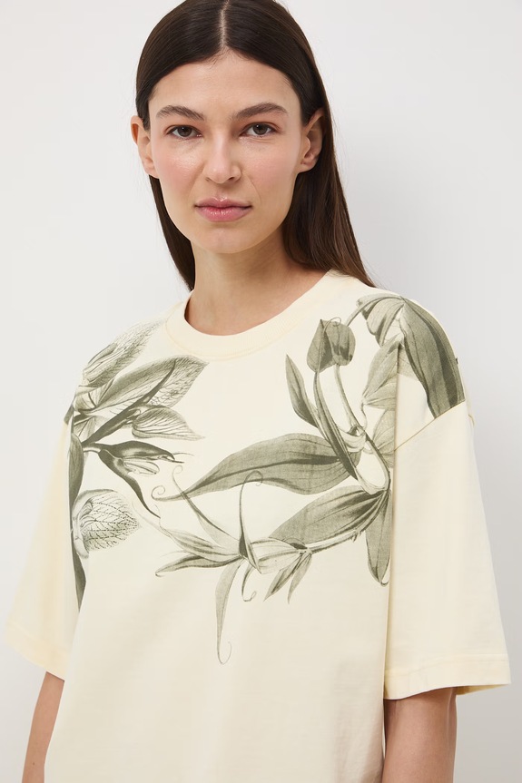 Medicine t-shirt oversize damski bawełniany RS26-TSD507 żółty