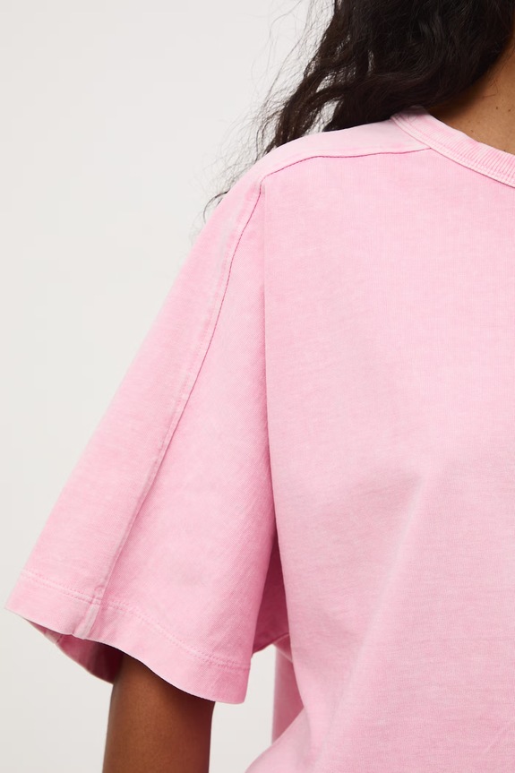 Oversize tričko dámské bavlněné RS26-TSD510 růžová