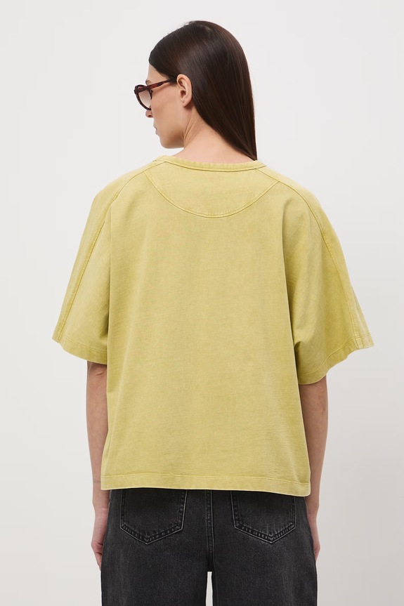 Odzież T-shirt oversize damski bawełniany RS26-TSD510 zielony