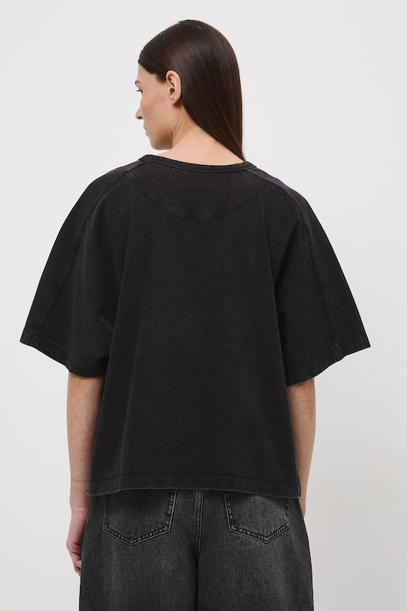 Odzież T-shirt oversize damski bawełniany RS26-TSD510 szary