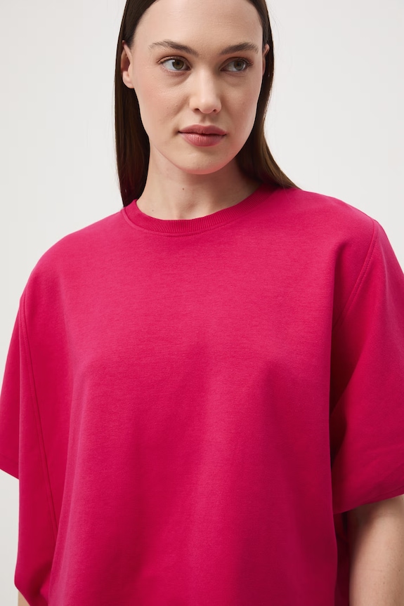 T-shirt damski różowy RS26-TSD603