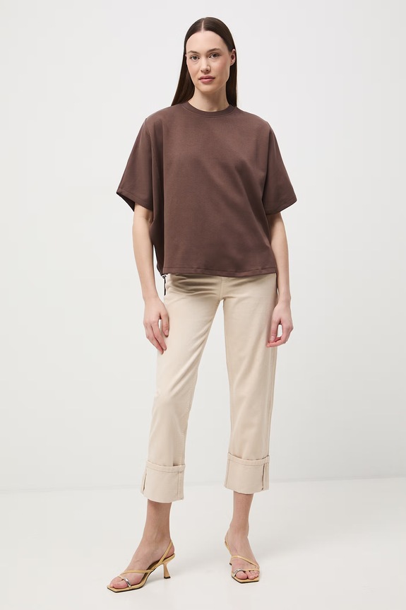 T-shirt damski RS26-TSD603 brązowy RS26