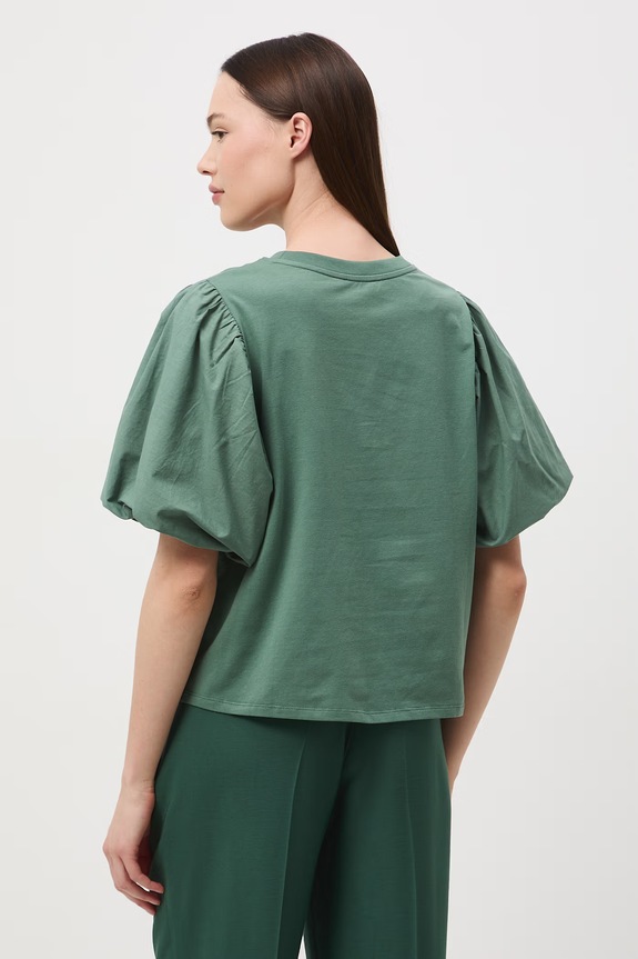 Odzież T-shirt damski bawełniany z elastanem RS26-TSD604 zielony