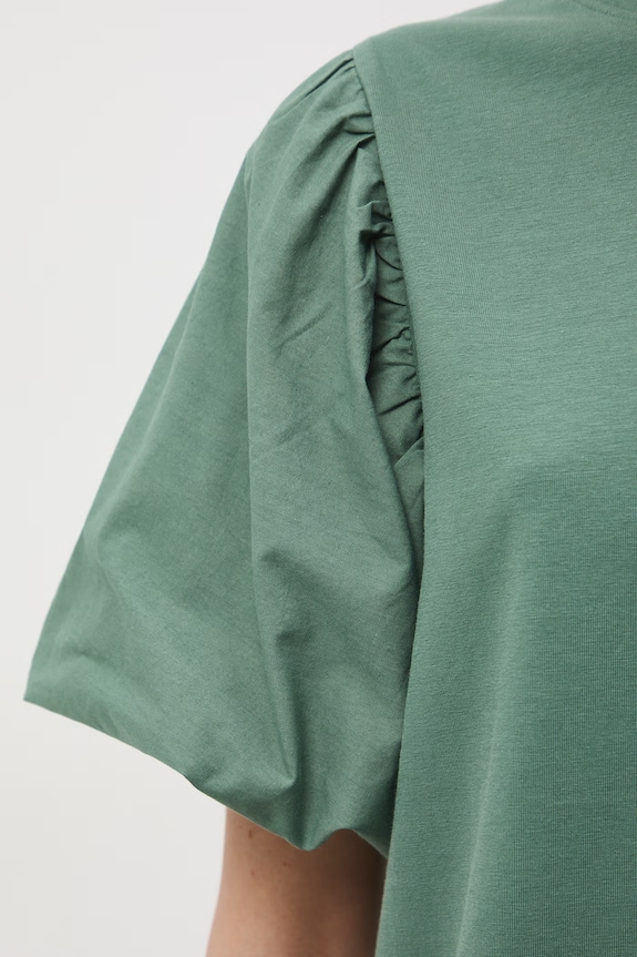 T-shirt damski bawełniany z elastanem RS26-TSD604 zielony