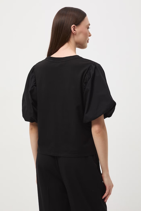 Odzież T-shirt damski bawełniany z elastanem RS26-TSD604 czarny