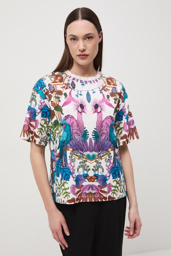 oversize tričko dámske bavlnené z kolekcie Ilona Tambor x Medicine RS26-TSD651 béžová RS26