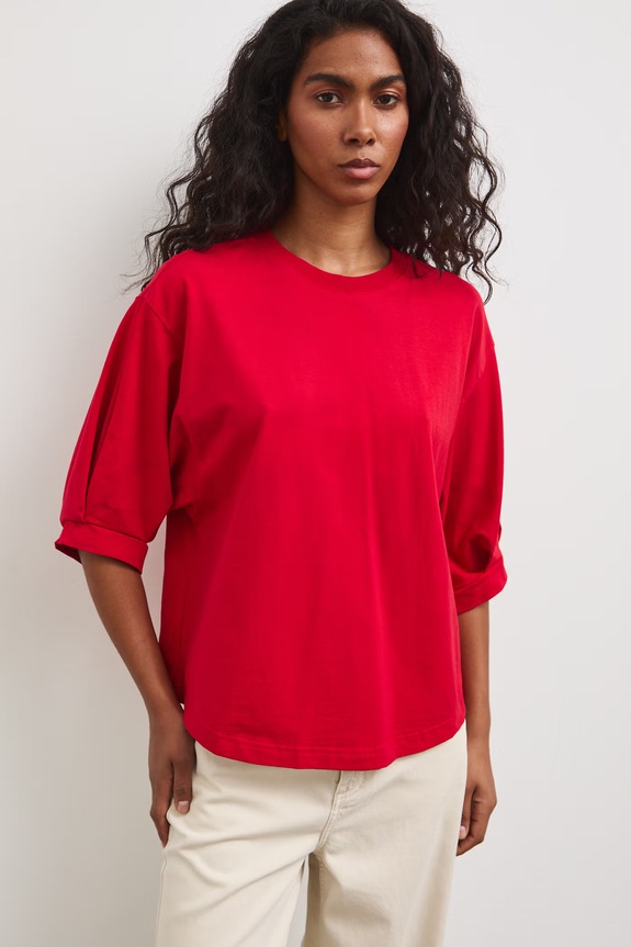 Medicine T-shirt damski bawełniany z elastanem RS26-TSD814 czerwony RS26