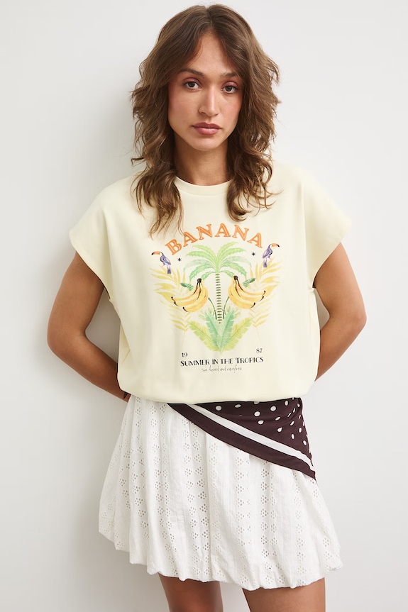 Medicine T-shirt damski bawełniany z elastanem RS26-TSDA01 żółty RS26