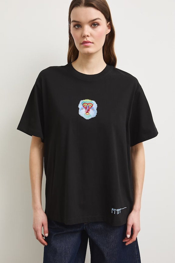 Medicine T-shirt oversize damski bawełniany RS26-TSDA50 czarny RS26