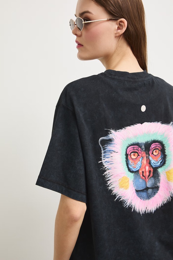 Medicine T-shirt oversize damski bawełniany RS26-TSDA51 szary