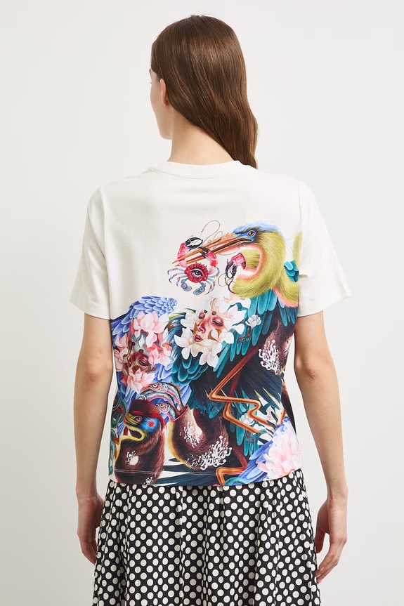 Medicine T-shirt damski bawełniany z elastanem multicolor RS26-TSDA53