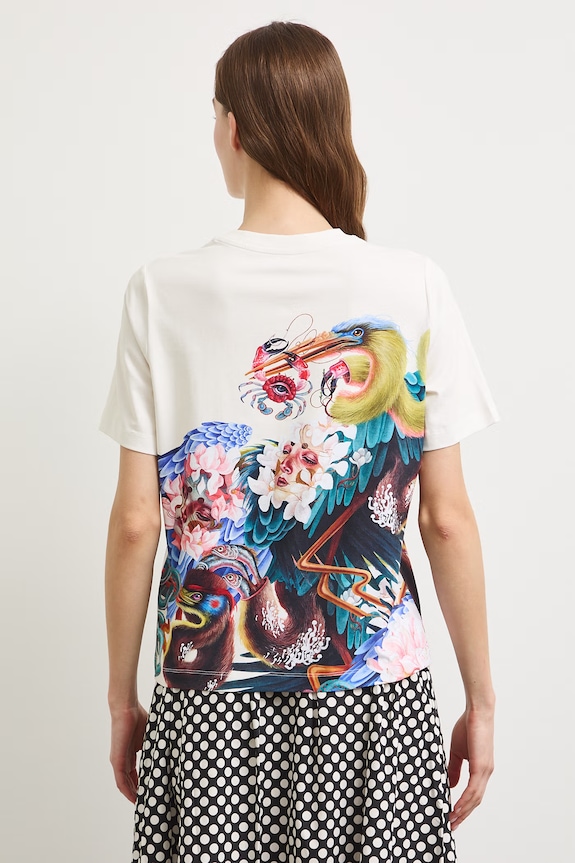 Medicine T-shirt damski bawełniany z elastanem multicolor RS26-TSDA53