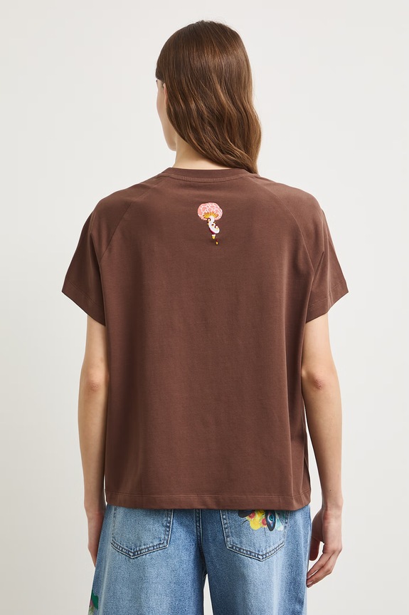 Odzież Medicine T-shirt oversize damski RS26-TSDA56 brązowy